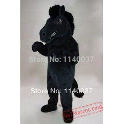 Black Fierce Stallion Mascot Costume