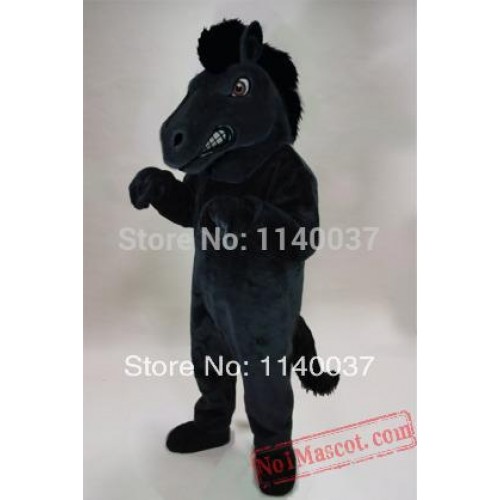Black Fierce Stallion Mascot Costume