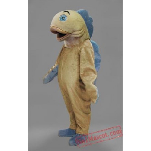 Blue Fin Fish Mascot Costume