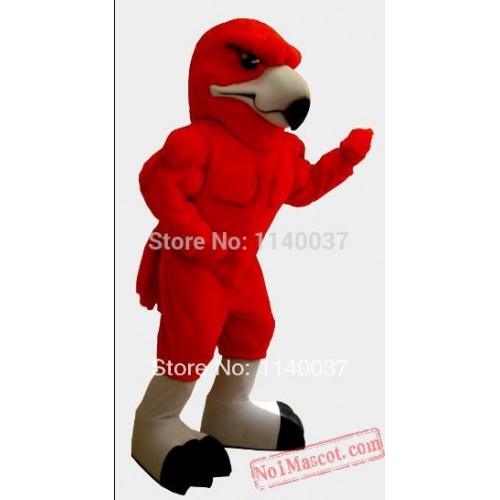 Red Hawk Mascot Costume