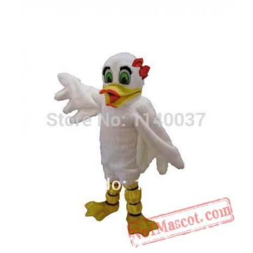 White Female Duck Mascot Costume
