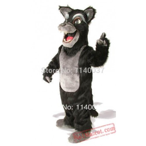 Black Wolf Mascot Costume