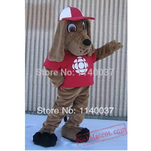 Dog With Hat Mascot Costume
