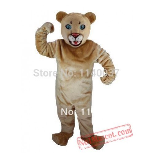 Tan Leopard Panther Cougar Mascot Costume