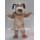 Yellow Eye Black Ears Brown Dog Mascot Costume