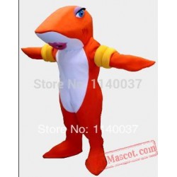 Red Female Shark Mascot Costume