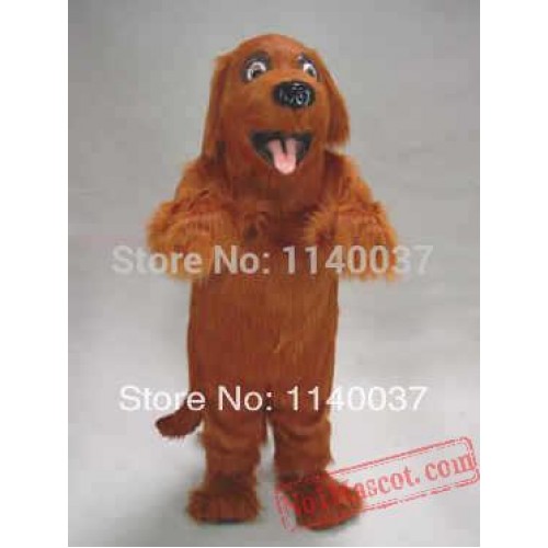 Long Hair Brown Irish Setter Dog Mascot Costume