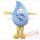 Blue Rain Drop Mascot Costume