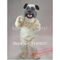 Friendly Cream Pug Dog Mascot Costume