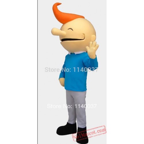 Mascot Long Nose Boy Mascot Costume