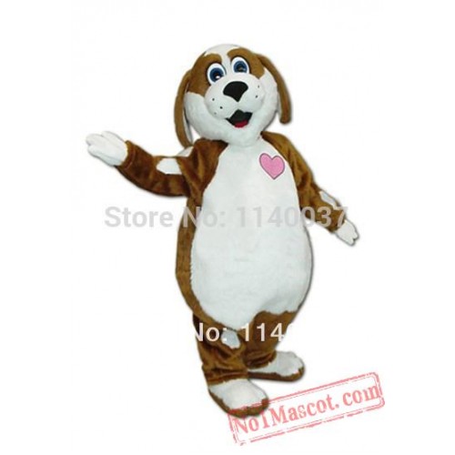 New Style Pennie Puppy White & Brown Dog Mascot Costume