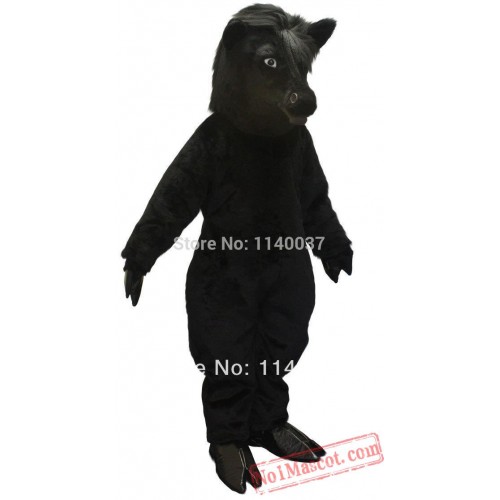 Black Mustang Horse Mascot Costume