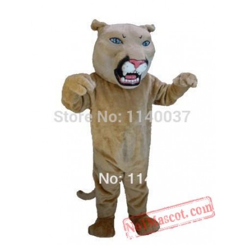 Brown Leopard Panther Cat Cougar Mascot Costume