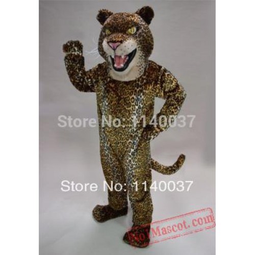 Plush Cougar Leopard Jaguar Mascot Costume