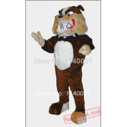 Brown Bulldog Mascot Costume