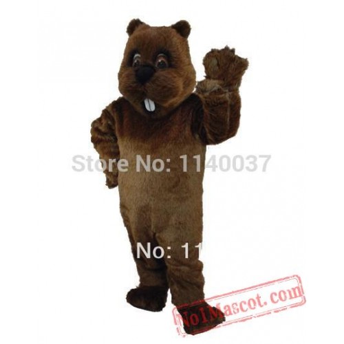 Plush Woodchuck Mascot Costume