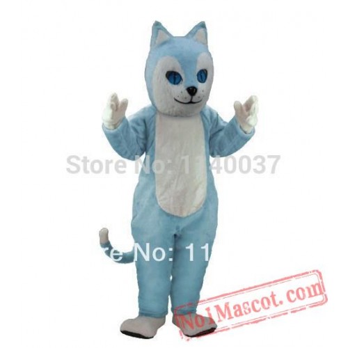 Blue Cat Mascot Costume