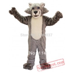 Deluxe Gray Wolf Mascot Costume