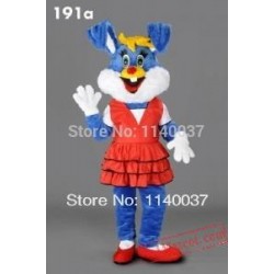 Girly Bunny Rabbit Mascot Costume