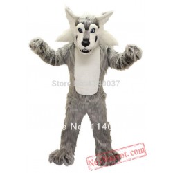 Grey Wolf Mascot Costume