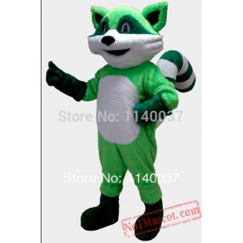 Green Cat Mascot Costume