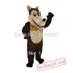 Brown Wolf Mascot Costume