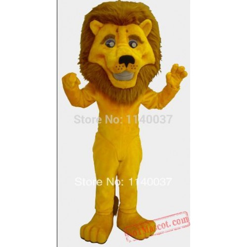 Yellow Lion Mascot Costume