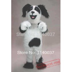 White & Black Sheepdog Mascot Costume