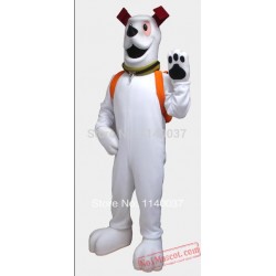 Mascot White Dog Mascot Costume