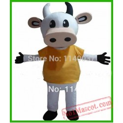 Yellow Coat Milk Cow Mascot Costume