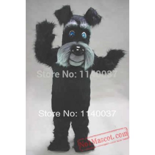 Long Hair Black Terrier Dog Mascot Costume