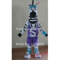 Zebra Mascot Zebra Athlete Sportsman Player Mascot Costume