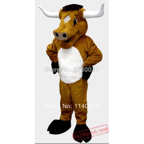 Long Horn Bull Cattle Mascot Costume