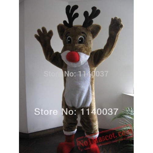 Christmas Rudolph Reindeer Mascot Costume