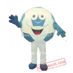 Blue Soccer Football Mascot Costume