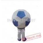 Blue Soccer Football Mascot Costume