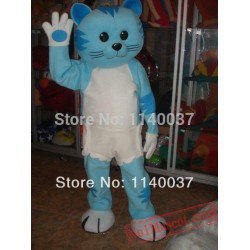 Blue Cat Mascot Costume