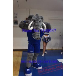 Grey Mastadon Elephant Mascot Costume