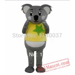 Custom Yellow Coat Koala Mascot