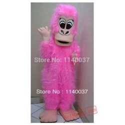 Pink Gorilla Mascot Costume