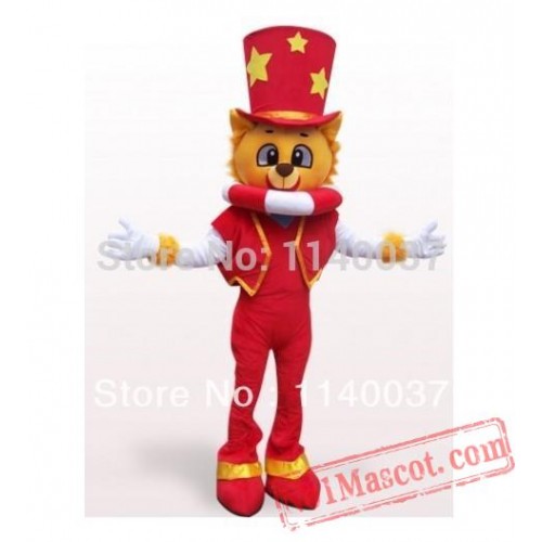 Magician Lion Cat Mascot Costume