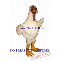 Thanksgiving Day White Turkey Mascot Costume
