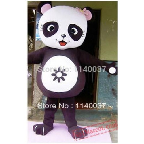 Pink Panda Bear Girl Mascot Costume