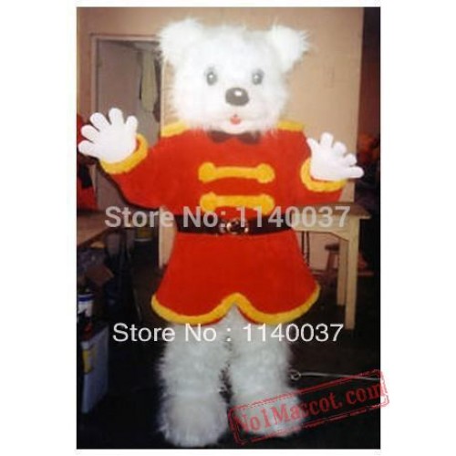 Plush White Bear Mascot Costume