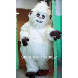 Plush White Snowman Snow Monster Mascot Costume