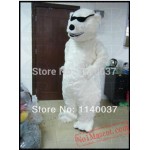 Humorous Fat Sunglasses Polar Bear Mascot Costume