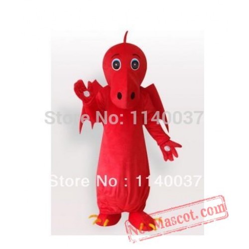 Red Pterosaur Dinosaur Dragon Mascot Costume
