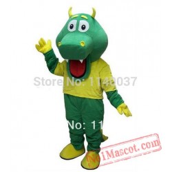Little Green Dragon Dinosaur Mascot Costume