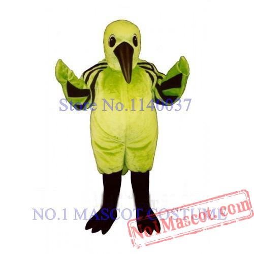 Cute Green Hummingbird Mascot Costume