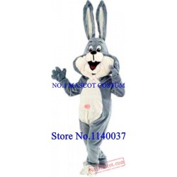 Anime Cosplay Costumes New Long Ear Grey Rabbit Mascot Costume